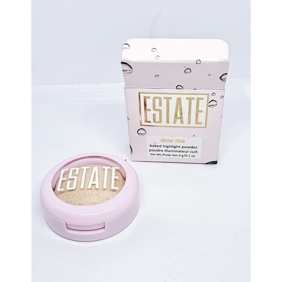 Estate Dew Me Baked Highlight Powder In BYEEE 3.2g/.11oz Full Size NIB - Picture 3 of 3